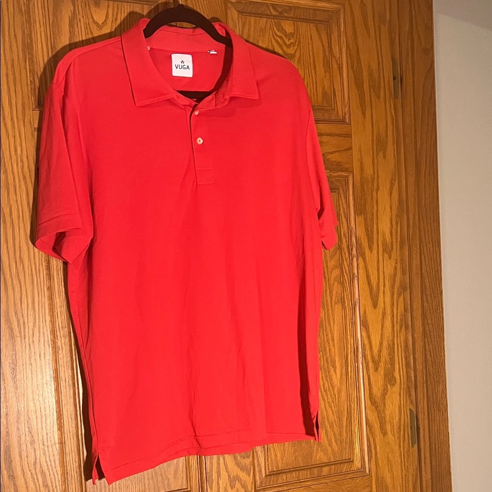 Men's Vuga Vibrant Red Polo Shirt Large